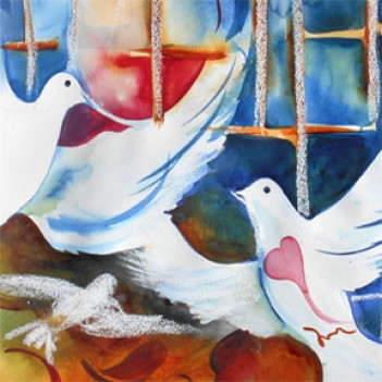Personal Journey Revealed Through Watercolor Painting of White Doves