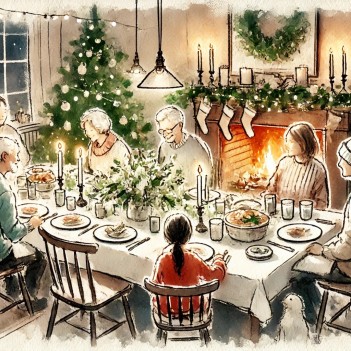 Home for the Holidays by Southwestern College Art Therapy student, Ali Simmel