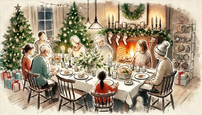 Home for the Holidays by Southwestern College Art Therapy student, Ali Simmel